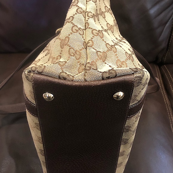 EUC Vintage Gucci GG Supreme Monogram Abbey Tote Handbag - Picture 6 of 17